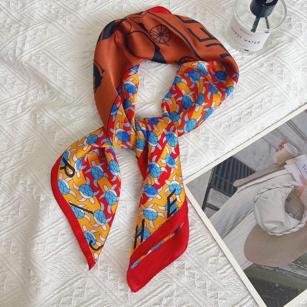Seasonless Style: Trendy Silk Scarf – Perfect for Spring, Summer, Fall & Winter