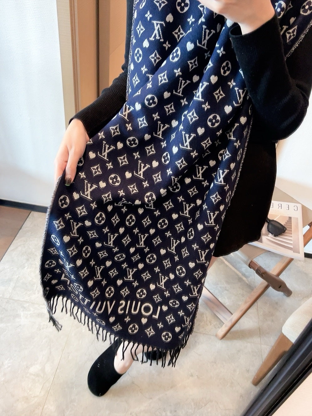 Fringed Cashmere Scarf: Classic Detailing to Enhance Any Coat or Sweater