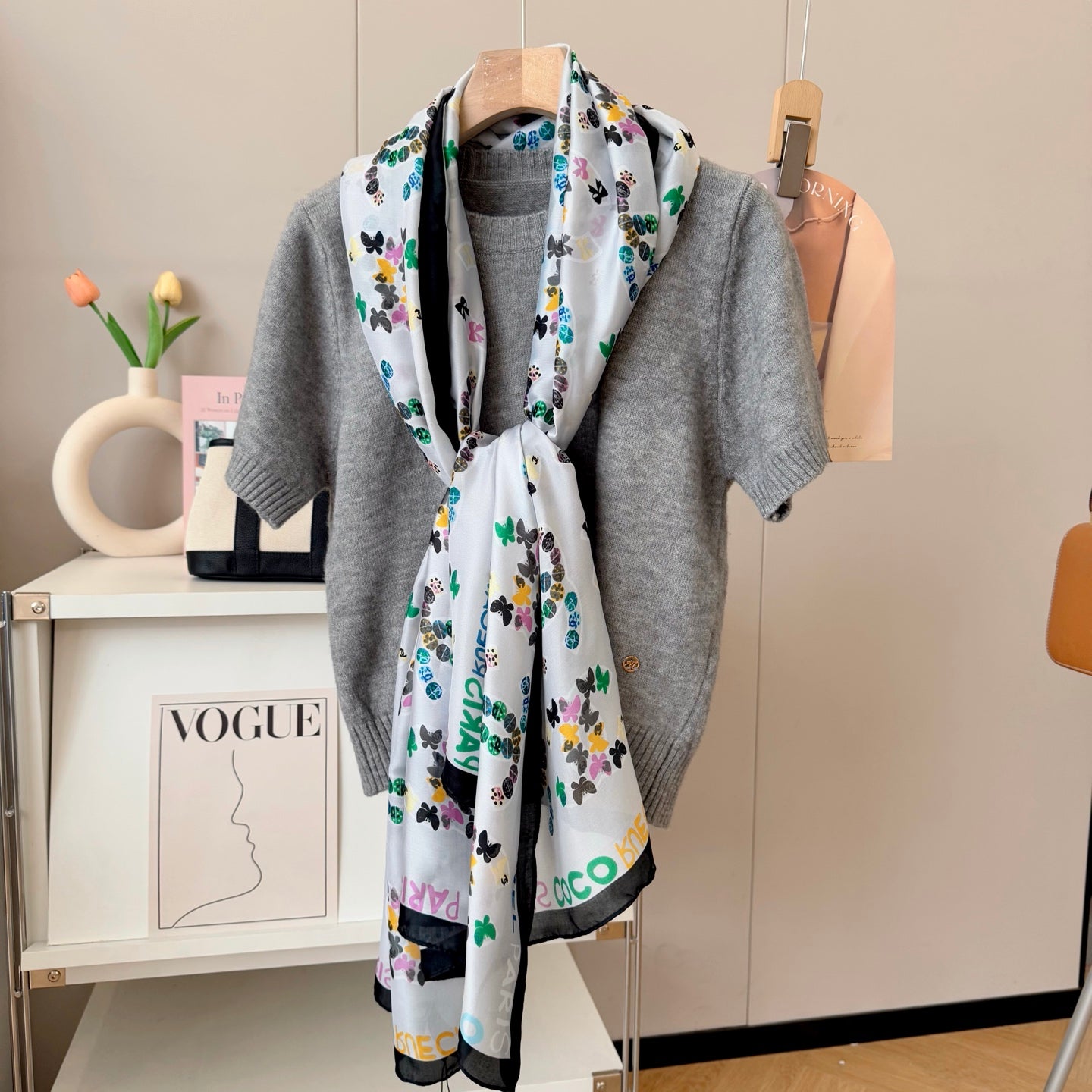 Trendy Oversized Silk Scarf: Versatile Style Essential for Every Outfit