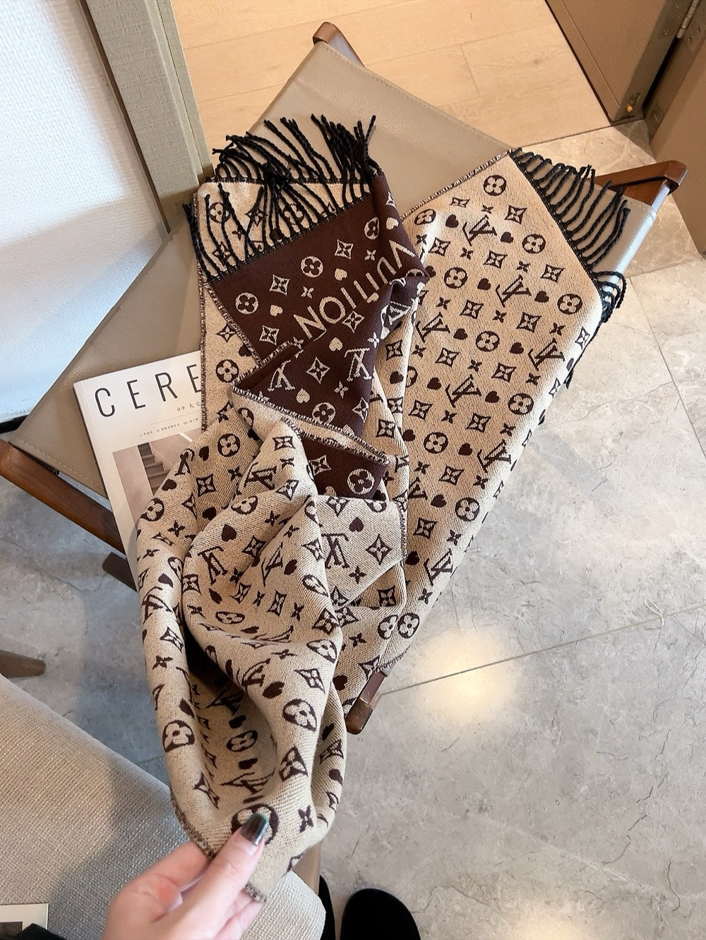 Fringed Cashmere Scarf: Classic Detailing to Enhance Any Coat or Sweater